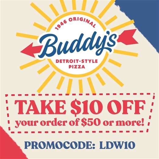This cloudy weather aligns with our feelings about the end of summer vacation. 😢💔Brighten up your day and kick off the holiday weekend early with $10 off $50! Valid for dine-in, carry-out and online with promocode LDW10. 😎☀ Order now at buddyspizza.com/order-buddys *Valid for dine-in, carry-out and online with promocode. Not valid with any other coupon or discount. Expires 09/01/25. | Buddy's Pizza