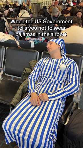 I’m wearing my jammys and that’s that #comedy #travel | airport dress code new rules