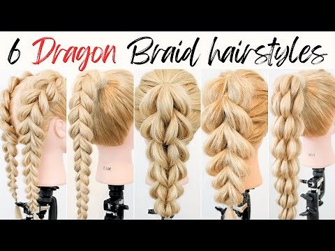 6 Dragon Braid Hairstyles For Beginners - Fake Dutch Braids - 3D Braids - Easy Summer Hairstyles!