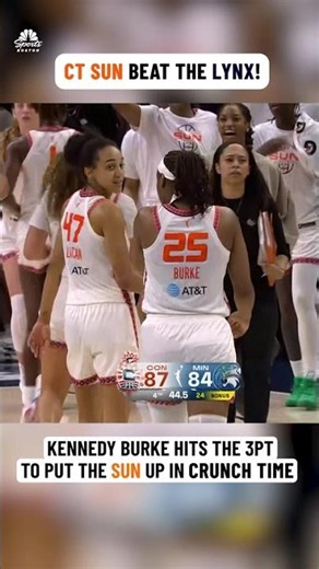 Kennedy Burke hits clutch 3PT to put the Connecticut Sun up over Lynx in crunch time