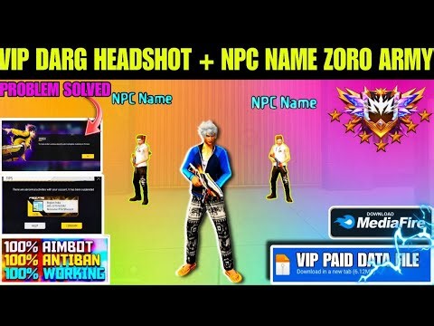 Drag Headshot + Npc Name File OB52 Update Config File Free Fire Headshot Config File OB52 Update