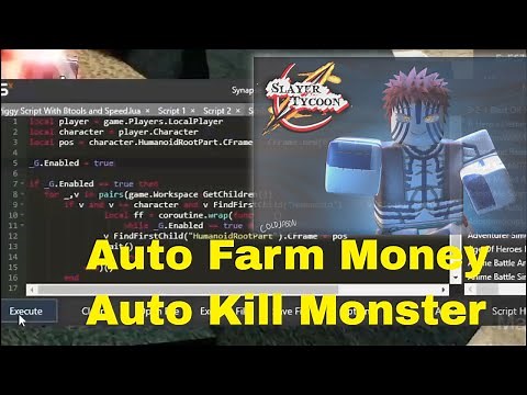 Slayer Tycoon Script GUI 2022 | Auto Farm Money | Working New Update