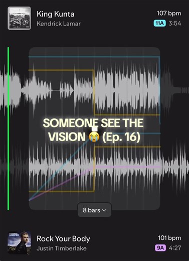 King Kunta (by Kendrick Lamar) x Rock Your Body (by @Justin Timberlake) 💥 — Been sitting on this mix for a few days, wasn’t sure if it was post worthy or not 😭 I’ll let you guys be the judge of that!! Hope you enjoy some more JT & Kendrick 😎 #fyp #spotifymix #justintimberlake #kendricklamar #dj