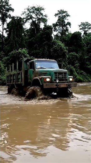 Log Truck vs. Muddy River: Unstoppable Force