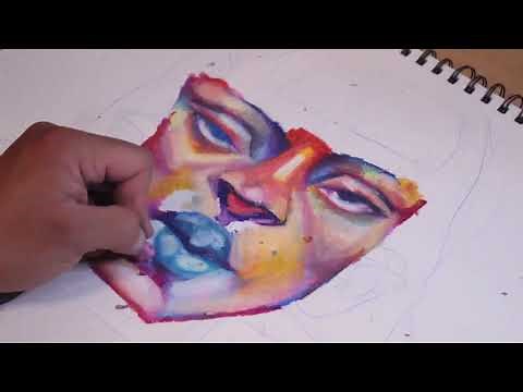 Doing a big oil pastel drawing...because why not