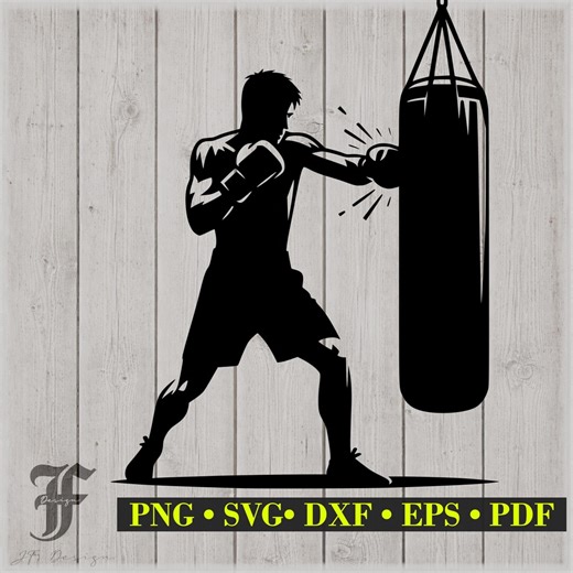 Boxing Silhouette SVG Bundle, Boxer Punching Bag Vector, Martial Arts Cut File for Cricut, Kickboxing Clipart, Gym Wall Art, Commercial Use - Etsy