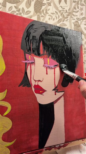 Any title? #painting #acrylicgouache #art #drawing #originalpainting | acrylic painting