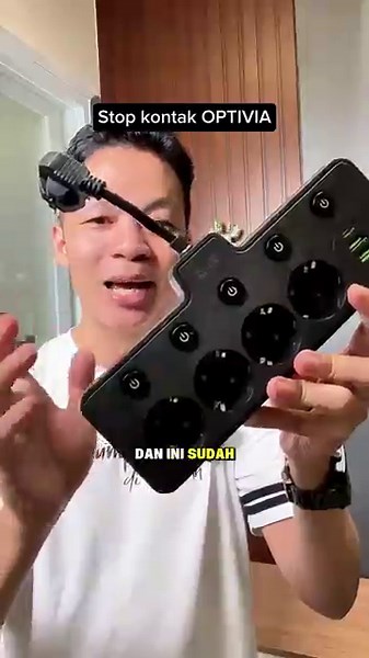 Optiva 2500W Multiple Plug Stop Kontak Wall Socket Extender Adapter 8 in 1 | colokan traveling mini