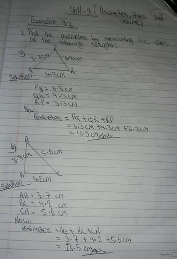 |||class 7 math book unit 9|||||exercise 9.1|||English medium|||