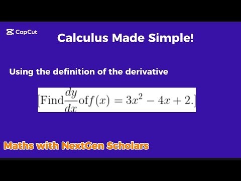 Derivative of 3x² − 4x + 2 From First Principles | Full Step-by-Step Breakdown