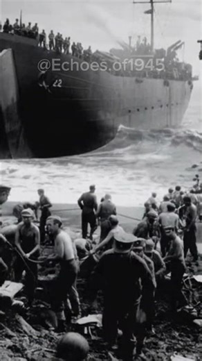 Storming the Beaches: Massive WWII Landing Operation | Authentic Footage #Shorts