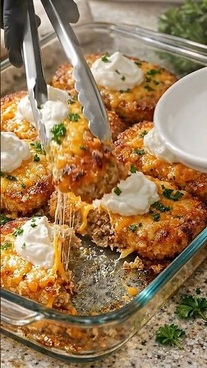 Crispy Cheesy Hash Brown Bake Kids & Family Favorite! 🥔🧀 #easydinner #food #foodreels #mealprep