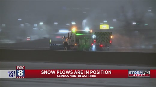 Snow plows in position