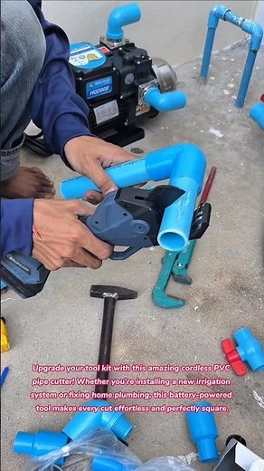 Cut Pipe Like Butter: Professional Electric PVC Tool in Action #tools #tips #tricks #lifehacks #how