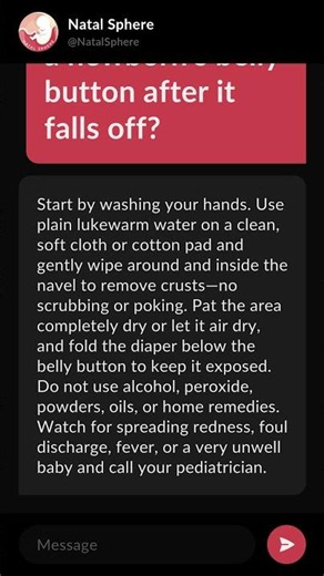How do you clean a newborn's belly button after it falls off?