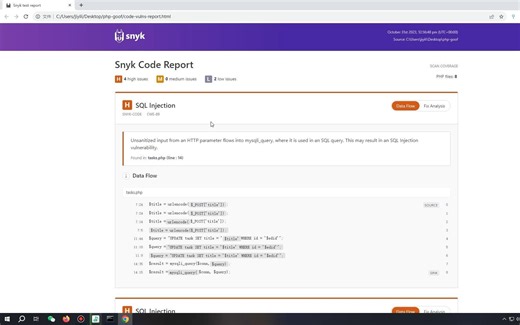 snyk源码安全一键审计脚本