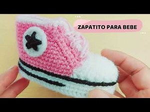 Baby shoe | Sneakers | Crochet baby shoe for 3 to 6 months