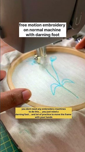 free motion embroidery on any regular sewing machine