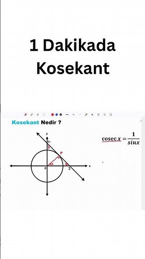 1 Dakikada Kosekant #trigonometri #cosecx #secx