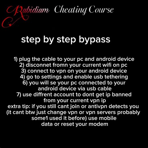Rubidium Cheating Course #1 how to bypass ip bans and anti vpn on java or bedrock