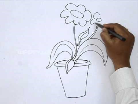 How to Draw a Flower Pot