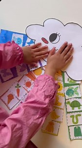 Color Sorting Rainbow Cloud Printable: Toddler Learning Game (PDF Download) - Etsy