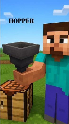 Crafting Hopper in Minecraft #shorts