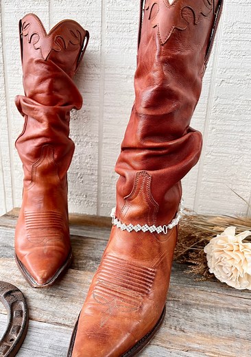 Boot Bracelet for Bride - Perfect Western Wedding Bridal Rhinestone and Pearl Cowboy Boot Bling Jewelry Accessory for Country Weddings - Etsy