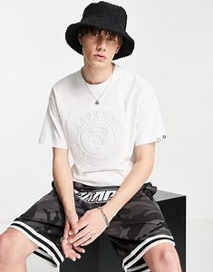 AAPE by A Bathing Ape emboss effect t-shirt in white | ASOS