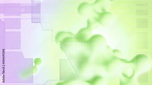 Computer generated animated moving motion background showing scientific biology atoms molecules particles genes DNA