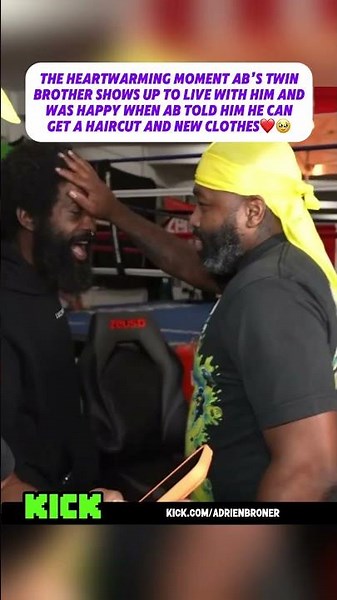 THE HEARTWARMING MOMENT AB'S TWIN BROTHER SHOWS UP TO LIVE WITH HIM❤️🥹#adrienbroner #streamer #fyp