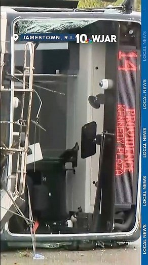 Public transit bus crashes in Rhode Island