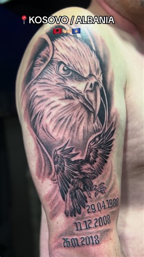 Eagle Tattoo Designs Inspired by Kosovo and Albania
