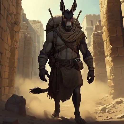 🌅 Man and Donkey Face-to-Face – Emotional 8K Cinematic Artwork | Bond of Trust and Humility 🫏✨