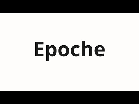 How to pronounce Epoche