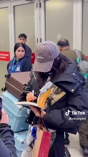 Victoria Song's Sweet Interaction with Chilean Meus at Airport