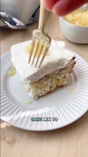Pineapple Angel Food Cake #cakerecipes #dessertrecipes #easydesserts