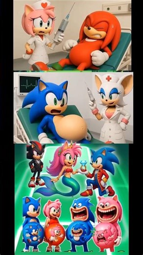 Scary Sonic Vs Scary Shadow Vs Scary Silver_Tiles Hop_shorts_coffindance