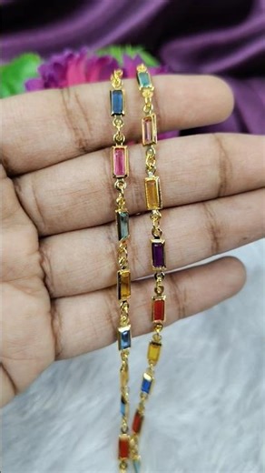 Latest stone short chain|whatsapp 8754252999 #chain #online #white #trending #jewelry #short