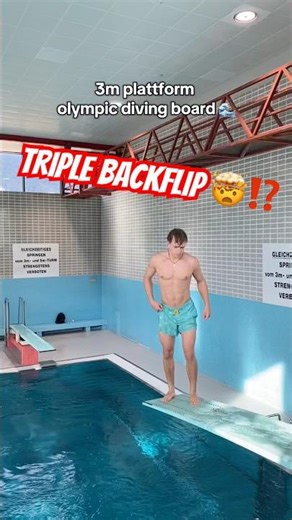 Olympic 3m diving board🤩👀 #diving #divingboard #flip #backflip #triple #stunt #fyp #viral #fy