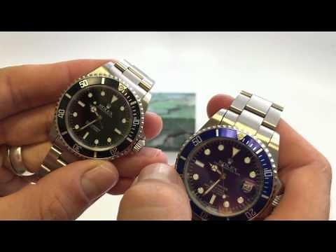 How To Spot A Fake Rolex - Authentic Rolex Submariner No Date vs Replica Rolex Submariner Date