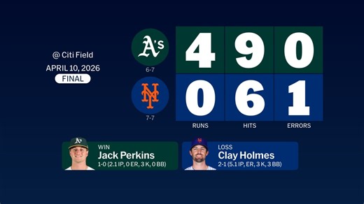 Athletics at Mets - April 10, 2026: Story Postgame Slate