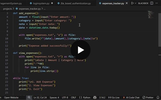Python Expense Tracker: Real-World Finance Solution | Ankit Sharma posted on the topic | LinkedIn