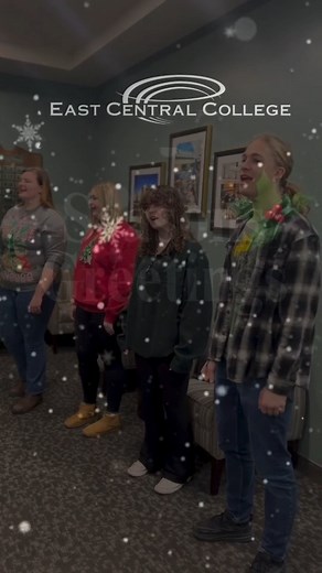 The ECC choir recently shared a few familiar holiday songs throughout campus. Wishing everyone a peaceful Christmas Eve! #ECCFalcons FalconNation ECCChoir ChristmasCarols | East Central College