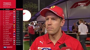 262K views · 9.8K reactions | A word from the #SingaporeGP winner! Sebastian Vettel spoke with Rachel after sealing his first victory in over 12 months.�� And a nice congratulatory moment between Lewis and Seb in the pen欄 | Sky Sports F1 | Facebook