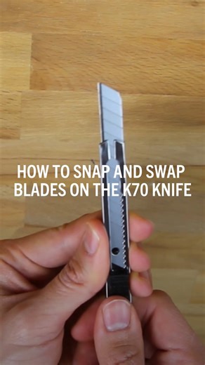 How to snap off cutter blade and how to change blade — made easy with the Excel Blades K70 Slim Snap Knife. 🔪 Say goodbye to dull edges and hello to nonstop precision! The K70’s snap-and-swap system lets you refresh your blade in seconds — no extra tools, no downtime. Here’s how it works: 1️⃣ Extend the blade until one segment is visible. 2️⃣ Use the cap to safely snap off the dull tip. 3️⃣ Need a full replacement? Just slide the old blade out and swap in a new one — quick, clean, and safe. Cra