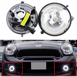 For BMW MINI R55 R56 R57 R58 R59 R60 High Power 17W Halo Angel Eyes LED Daytime Running Lights Fog Lamps DRL