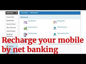 mobile recharge | SBI net banking
