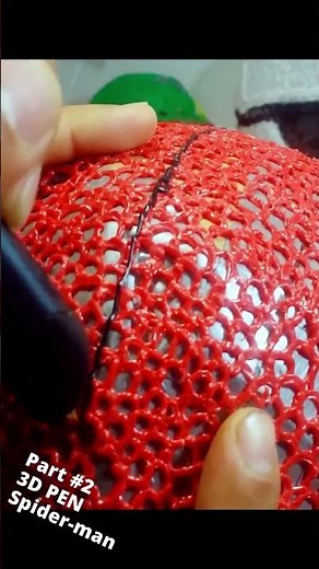 Part:2 across the spider verse Cardboard Sider-man how to mask with a 3D printing pen.