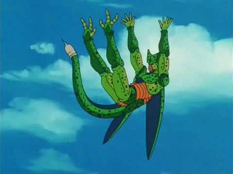 Future Trunks obliterates Imperfect Cell in his own timeline 💥🫷🏻 #dragonballz #cellsaga